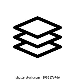 Layers icon with line style