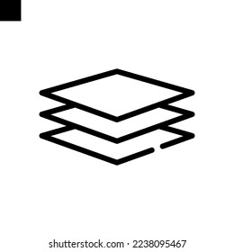 layers icon line style vector
