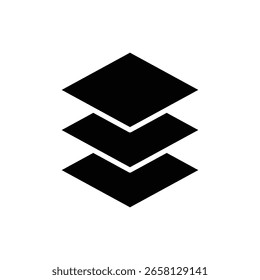 Esquema del Vector del conjunto de signos del logotipo del icono de capas