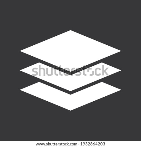 Layers icon on grey background