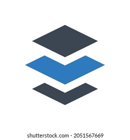 Layers icon on white background