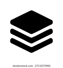 Icono de capas sobre fondo blanco