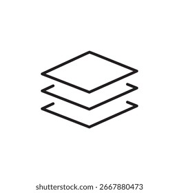 layers icon outline editable stroke line drawing eps