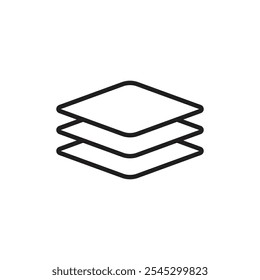 Layers icon outline set sign