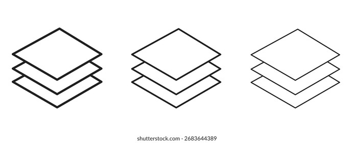 Ebenensymbol, Umrisszeichen, lineare Symbole