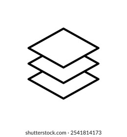 Layers icon Outline vector for web ui