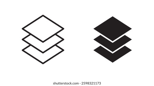 Layers icon outlined icon vector collection.