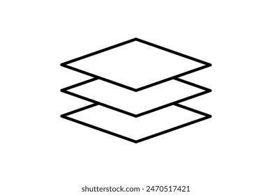 Layers icon. icon related to edit tool. suitable for web site, app, user interfaces, printable etc. line icon style. simple vector design editable