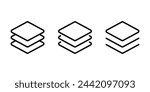 Layers icon set. Vector layers icon. Canvas icon