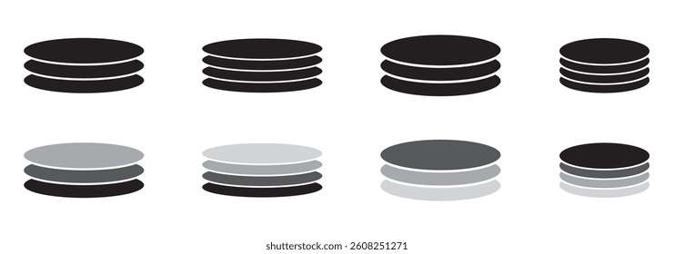 Layers icon set. Vector layers icon. Canvas icon