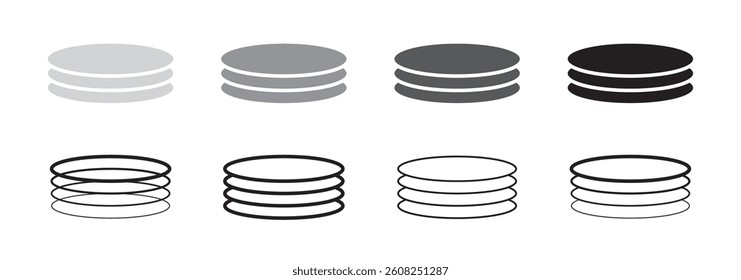Layers icon set. Vector layers icon. Canvas icon