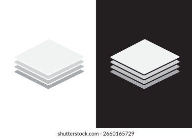 Layers icon set. Vector layers icon. Canvas icon