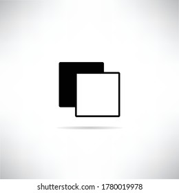 layers icon with shadow on gray background vector