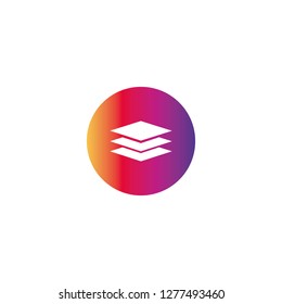 Layers icon silhouette vector illustration