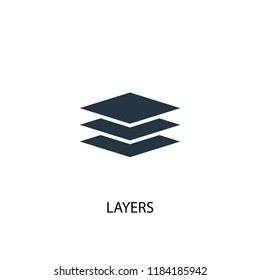 Layers Icon. Simple Element Illustration. Layers Concept Symbol Design. Can Be Used For Web And Mobile.