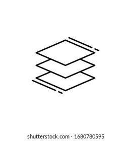 Layers icon. Simple line, outline vector elements of design tools for ui and ux, website or mobile application