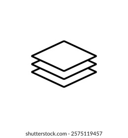 layers icon Simple outline illustration