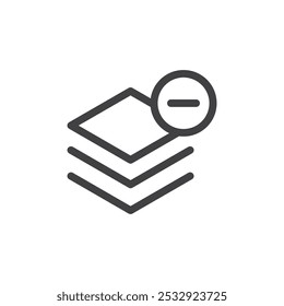 Layers icon Simple outline vector logo
