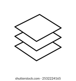 Layers icon. simple thin line icon.