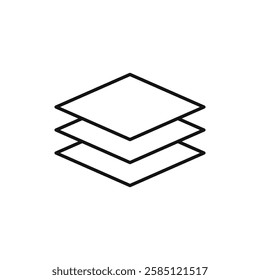Layers icon. simple thin line vector icon