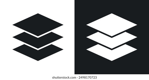 Layers icon in solid style