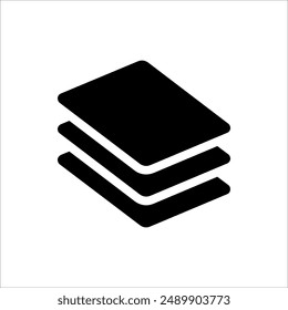 layers icon, structure material fabric, texture properties, isolated on a white background.