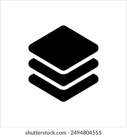 layers icon, structure material fabric, texture properties, isolated on a white background.