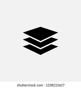 Layers icon. Layers symbol. Flat design. Stock - Vector illustration
