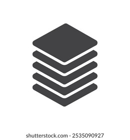 Layers icon Symbol mark in filled style
