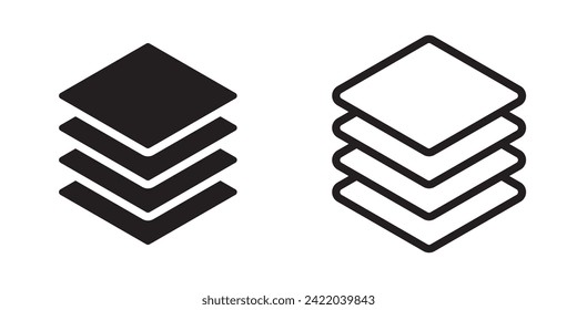 Layers icon symbol set basic simple flat design