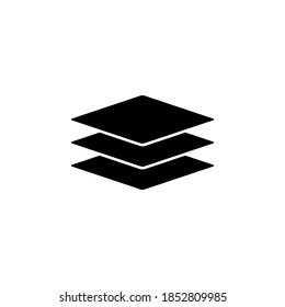 Layers icon symbol vector on white background.