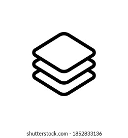 Layers icon symbol vector on white background.