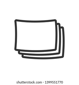 Layers icon, Three levels stacked on top of each other