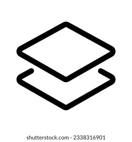 Layers icon, Three levels stacked on top of each other color editable