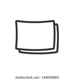 Layers icon, Two levels stacked on top of each other