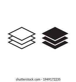 Ebenensymbol . Vektorschwarze Illustration