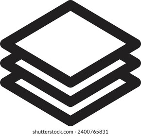Layers icon vector isolated on white background