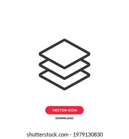 Layers icon vector. Layer sign