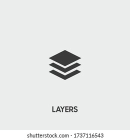 layers icon. layers vector on gray background