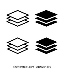 Layers icon vector on white background. Modern icon with layer for web design. Vector logo.