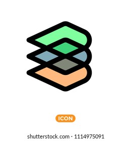 Layers icon Vector. Layers Order Symbol