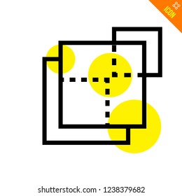 Layers icon Vector. Layers Order Symbol. Flat icon in black and yellow colors