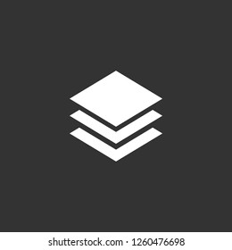 layers icon vector. layers sign on black background. layers icon for web and app