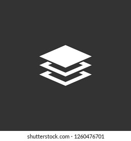 layers icon vector. layers sign on black background. layers icon for web and app