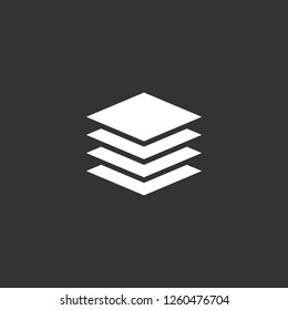 layers icon vector. layers sign on black background. layers icon for web and app