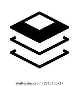 Ilustración de diseño de símbolos de Vector de iconos de capas