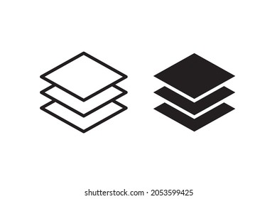 layers icon vector for websites