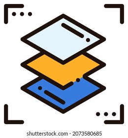 layers icon for website, application, printing, document, poster design, etc.