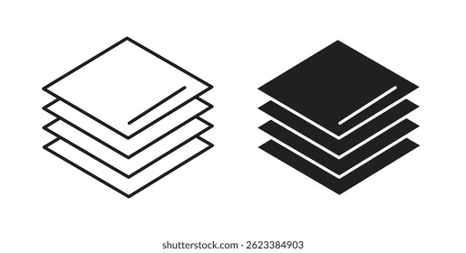 Layers icons on white background for web