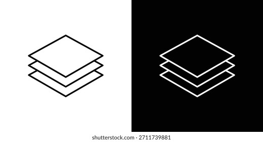 Ebenensymbole, Vektorsymbol mit bearbeitbaren Strichlinien für Webdesigns